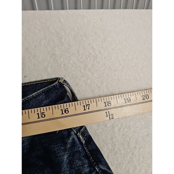 Everlane Size 30 The 90's Cheeky Button-fly Distressed Crop Ankle Jean Med Wash - Picture 3 of 8